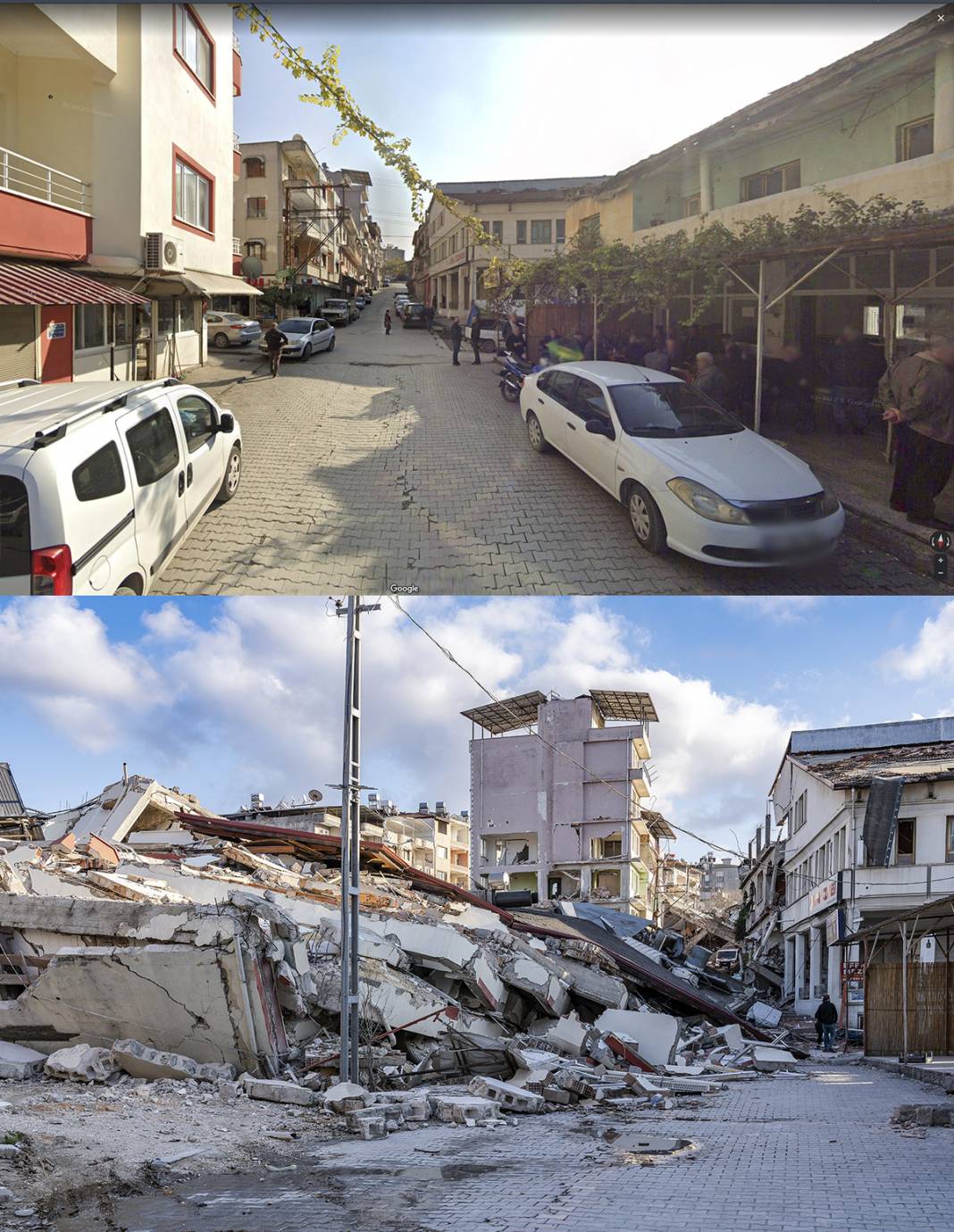 Öncesi ve sonrası fotoğraflarla deprem bölgesi 11